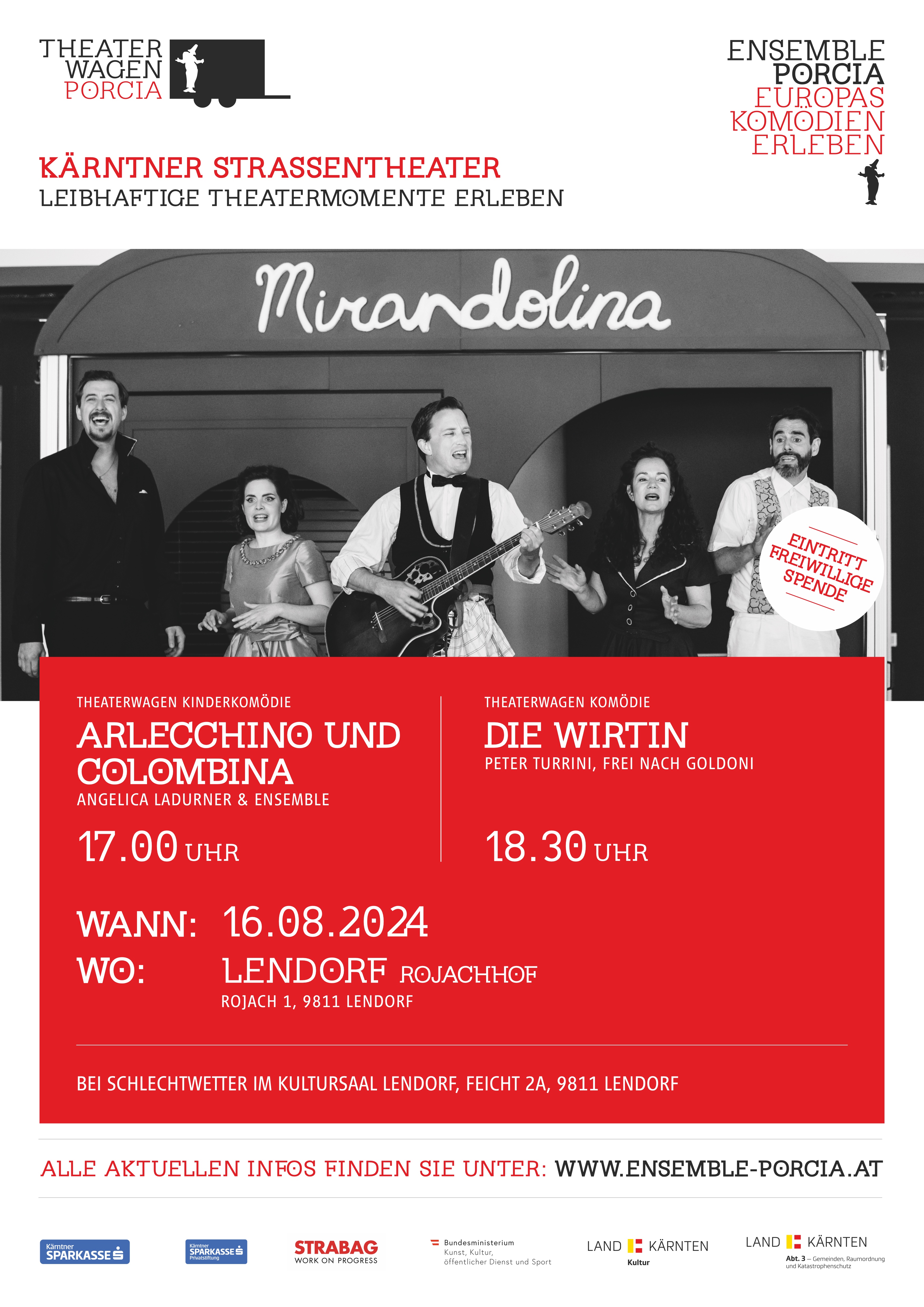 Plakat Postwurf Theaterwagen